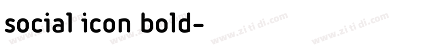 social icon bold字体转换